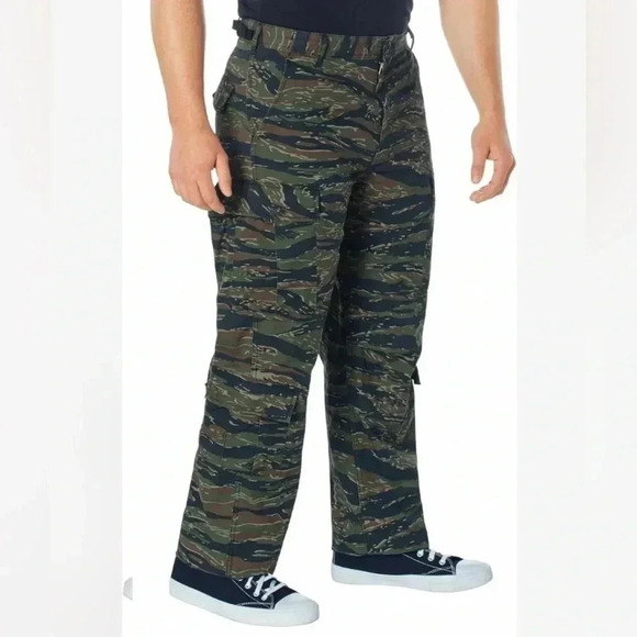ROTHCO Vintage  Paratrooper Fatigues Tiger Stripe Camo Tactical Pants Size XXL - Picture 2 of 14